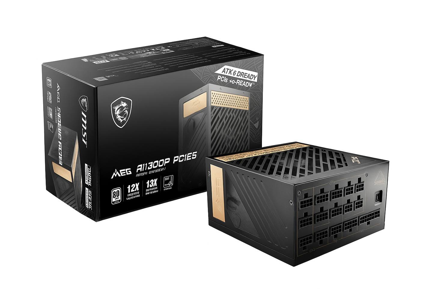 MSI MEG Ai1300P PCIe 5.0 1300W 80 Plus Platinum Power Supply