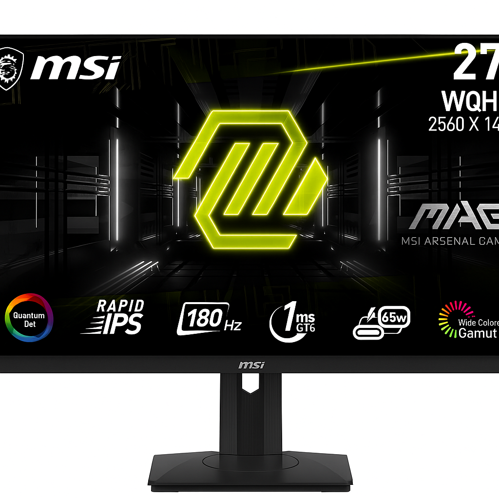 MSI G274QPF-E2 27″ WQHD Rapid IPS Gaming Monitor (180 Hz, 1 ms)