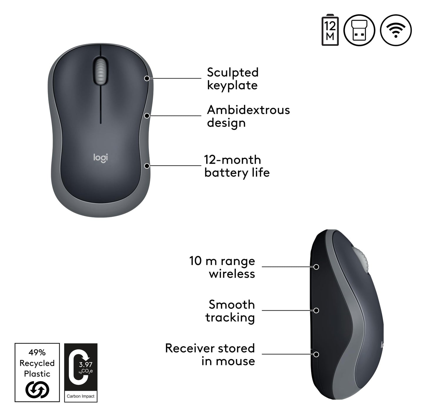 Wireless Mouse M185 - Logitech