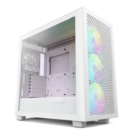 NZXT H7 Flow – White (CM-H71FW-R1) Mid-Tower High-Airflow Case