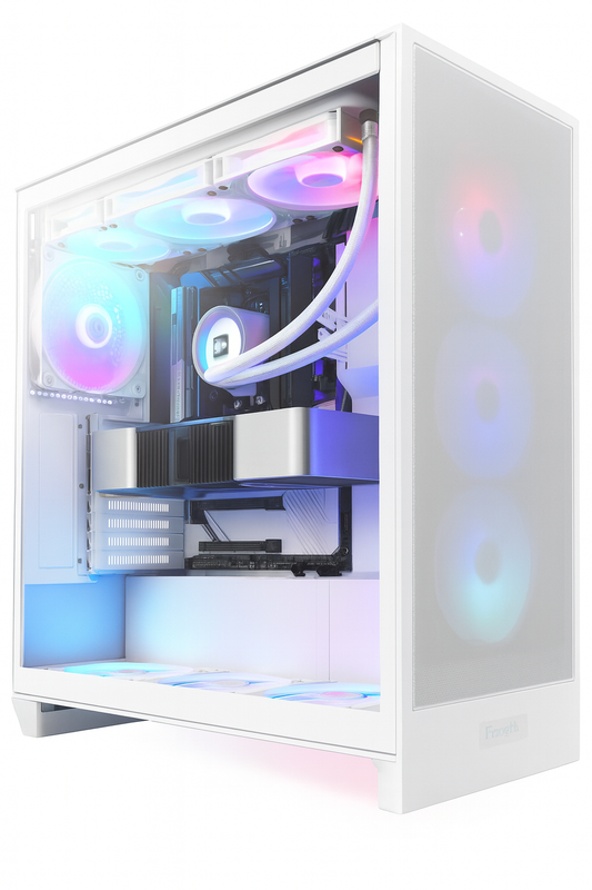 NZXT H7 Flow RGB – White (CM-H72FW-R1) Mid-Tower Airflow PC Case