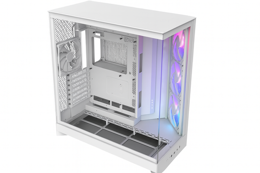 NZXT H9 Flow – White (CM-H92FW-R1) Large Dual-Chamber Mid-Tower Case