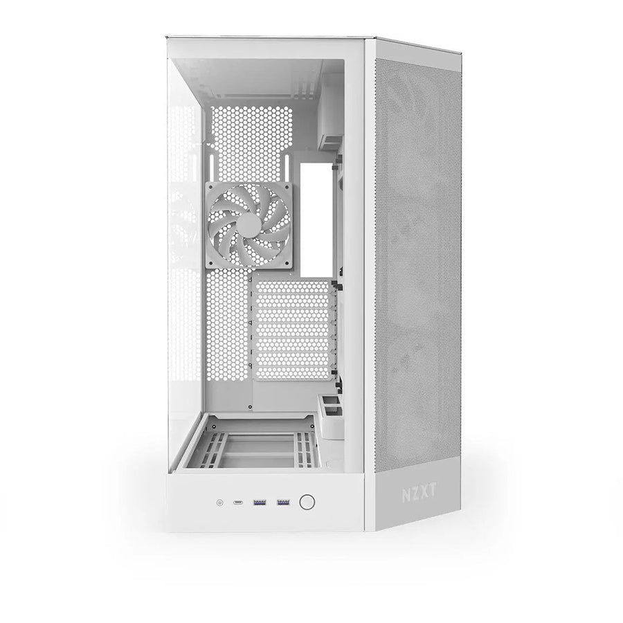 NZXT H9 Flow RGB Large Dual-Chamber Mid-Tower White ATX Airflow Case with RGB