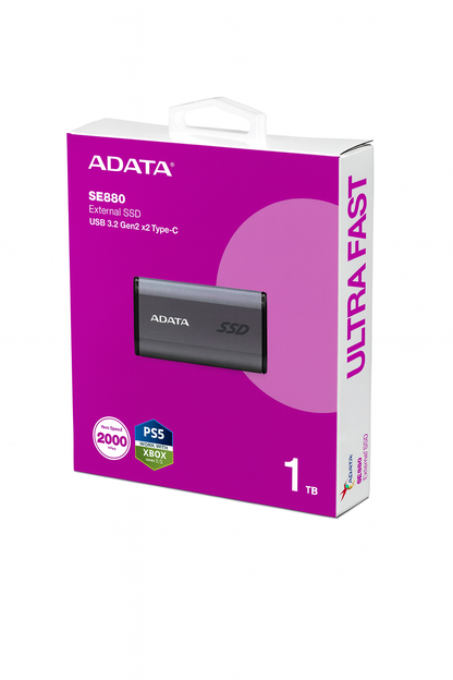 ADATA SE880 1TB USB 3.2 Type-C Portable External SSD